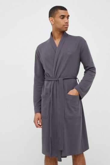 Župan Calvin Klein Underwear šedá barva Calvin Klein Underwear Župan Calvin Klein Underwear šedá barva