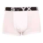 Styx Pánské boxerky Styx sportovní guma bílé (G1061) XL