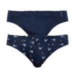 Molvy 2PACK Pánské slipy Molvy modré (KP-072-SBU) L