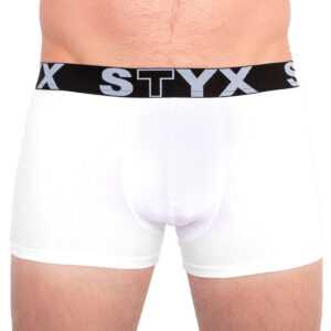 Styx Pánské boxerky Styx sportovní guma nadrozměr bílé (R1061) 4XL