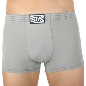 Styx Pánské boxerky Styx klasická guma světle šedé (Q1062) M