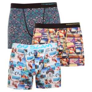 69SLAM 3PACK pánské boxerky 69SLAM fit mix (PACMRT-PO) S