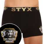 Styx Pánské boxerky Styx / KTV sportovní guma černé - černá guma (GTCL960) XXL