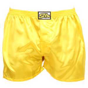 Styx Pánské trenky Styx klasická guma saténové žluté (C1068) S