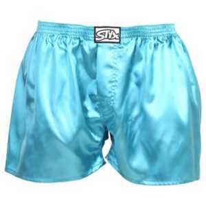 Styx Pánské trenky Styx klasická guma saténové modré (C967) M