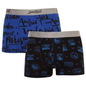John Frank 2PACK pánské boxerky John Frank vícebarevné (JF2BEF22) XL