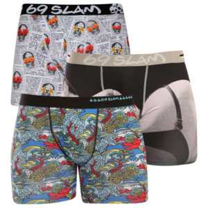 69SLAM 3PACK pánské boxerky 69SLAM fit mix (3/1/69SL) M
