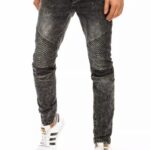 Dstreet Trendové tmavě šedé džíny