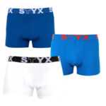 Styx 3PACK pánské boxerky Styx sportovní guma nadrozměr vícebarevné (R9676861) 5XL