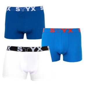 Styx 3PACK pánské boxerky Styx sportovní guma nadrozměr vícebarevné (R9676861) 5XL