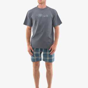 Gino Pánské pyžamo Gino vícebarevné (79134-DxGDZM) M