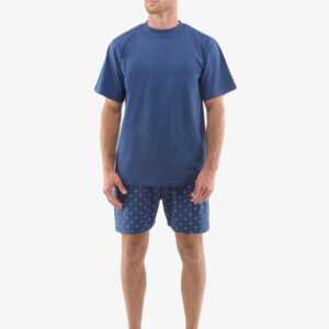 Gino Pánské pyžamo Gino nadrozměr tmavě modré (79130-DCMMGA) 3XL