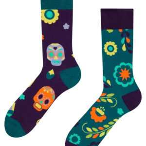 Dedoles Veselé ponožky Dedoles Lebky a květiny (D-U-SC-RS-C-C-1464) S