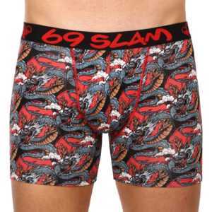 69SLAM Pánské boxerky 69SLAM fit moon dragon red (MPBMND-BB) M