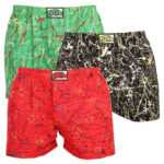 Styx 3PACK pánské trenky Styx art klasická guma vícebarevné (A535556) L