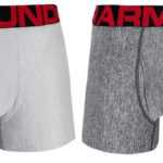 Under Armour 2PACK pánské boxerky Under Armour nadrozměr šedé (1363618 011) 4XL