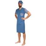 Foltýn Pánská noční košile Foltýn modrá nadrozměr (FNKN19) 4XL