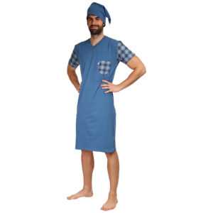 Foltýn Pánská noční košile Foltýn modrá nadrozměr (FNKN20) 4XL