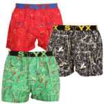 Styx 3PACK pánské trenky Styx art sportovní guma vícebarevné (3B13356) XL