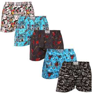 Styx 5PACK pánské trenky Styx art klasická guma nadrozměr vícebarevné (5E1412382) 4XL