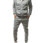 Dstreet Jednoduchá světle šedá tepláková souprava