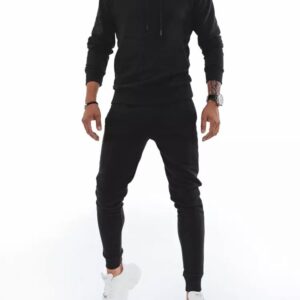 Dstreet Pohodlná černá tepláková souprava