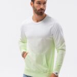 Ombre Clothing Stínovaná mikina v limetkové barvě B1150