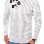 Dstreet Originální světle šedý svetr