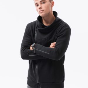 Ombre Clothing Unikátní mikina v černé barvě London B1362