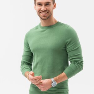 Ombre Clothing Zelený pohodlný svetr E177