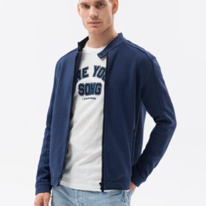 Ombre Clothing Zajímavá granátová mikina bez kapuce C453