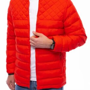 Dstreet Prošívaná červená bunda bez kapuce