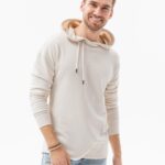 Ombre Clothing Stylová mikina v bílé barvě B1187