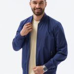 Ombre Clothing Granátová bomber bunda C439