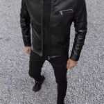 Dstreet Černá koženková bunda bez kapuce