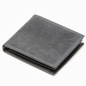 Ombre Clothing Moderní černá kožená peněženka A092