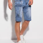 Inny Originální bavlněné riflové modré kraťasy W368