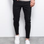 Ombre Clothing Elegantní rifle v černé barvě P1058