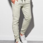 Ombre Clothing Pohodlné světle zelené tepláky P948