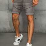 Dstreet Světle šedé bavlněné riflové kraťasy