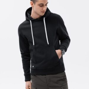 Ombre Clothing Trendová černá mikina B1147