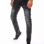 Dstreet Originální šedé rifle s prošíváním