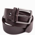 Ombre Clothing Opasek v hnědé barvě A593