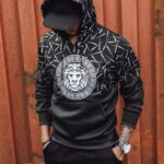 Dstreet Stylová mikina s potiskem v černé barvě