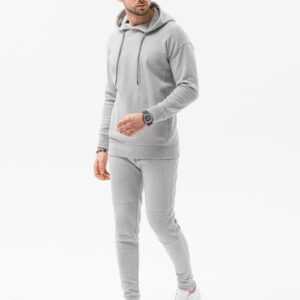 Ombre Clothing Tepláková souprava v melírované šedé barvě Z49