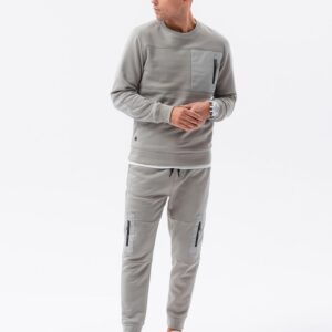 Ombre Clothing Zajímavá šedá tepláková souprava Z53