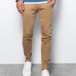 Ombre Clothing Pohodlné kávové tepláky P948