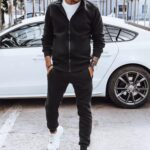 Dstreet Zateplená tepláková souprava v černé barvě