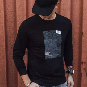 Dstreet Černá mikina s originálním potiskem