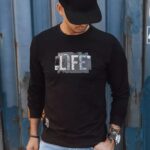 Dstreet Černá mikina s potiskem Life